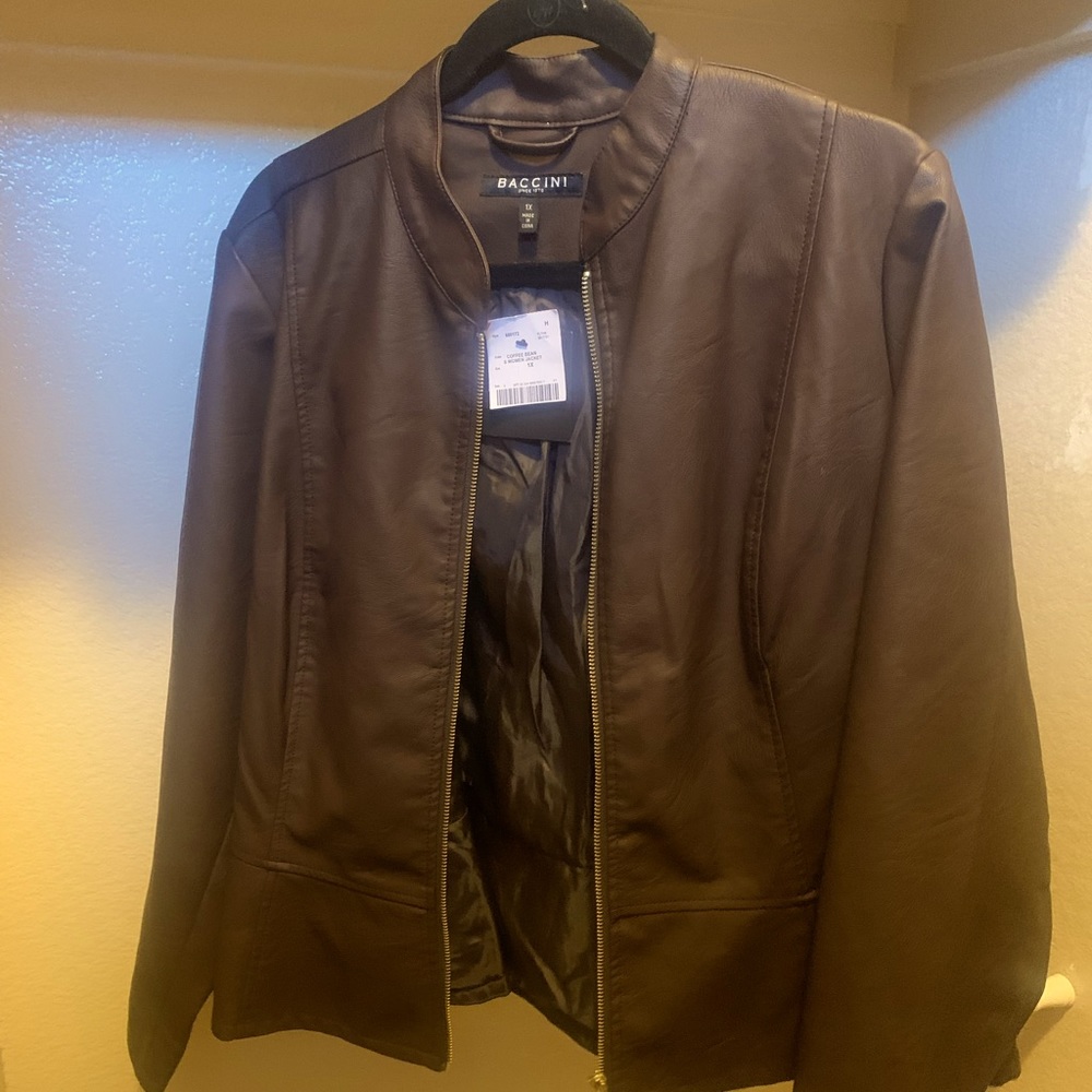 NWT Baccini leather Jacket